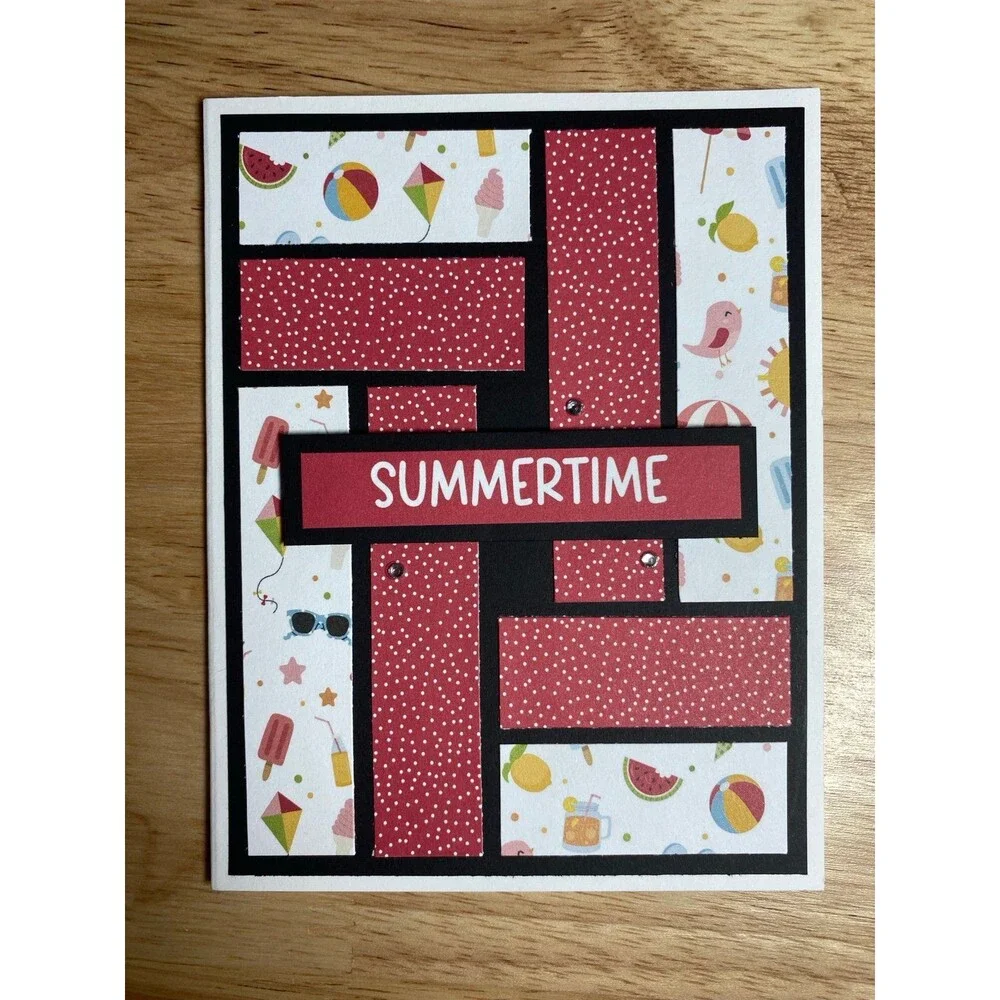 Handmade Summer Blank Greeting Card A2 & Envelope